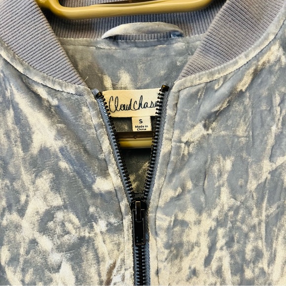 Cloud Chaser Velvet touch Bomber Jacket Women’s Small - Picture 4 of 7